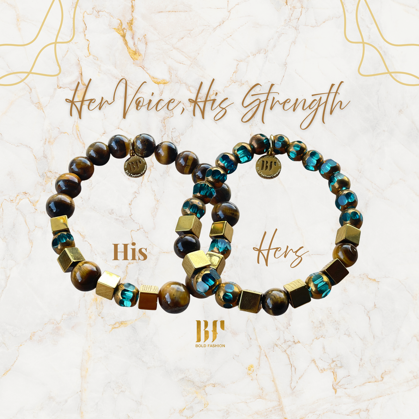 Her Voice His Strength bracelets