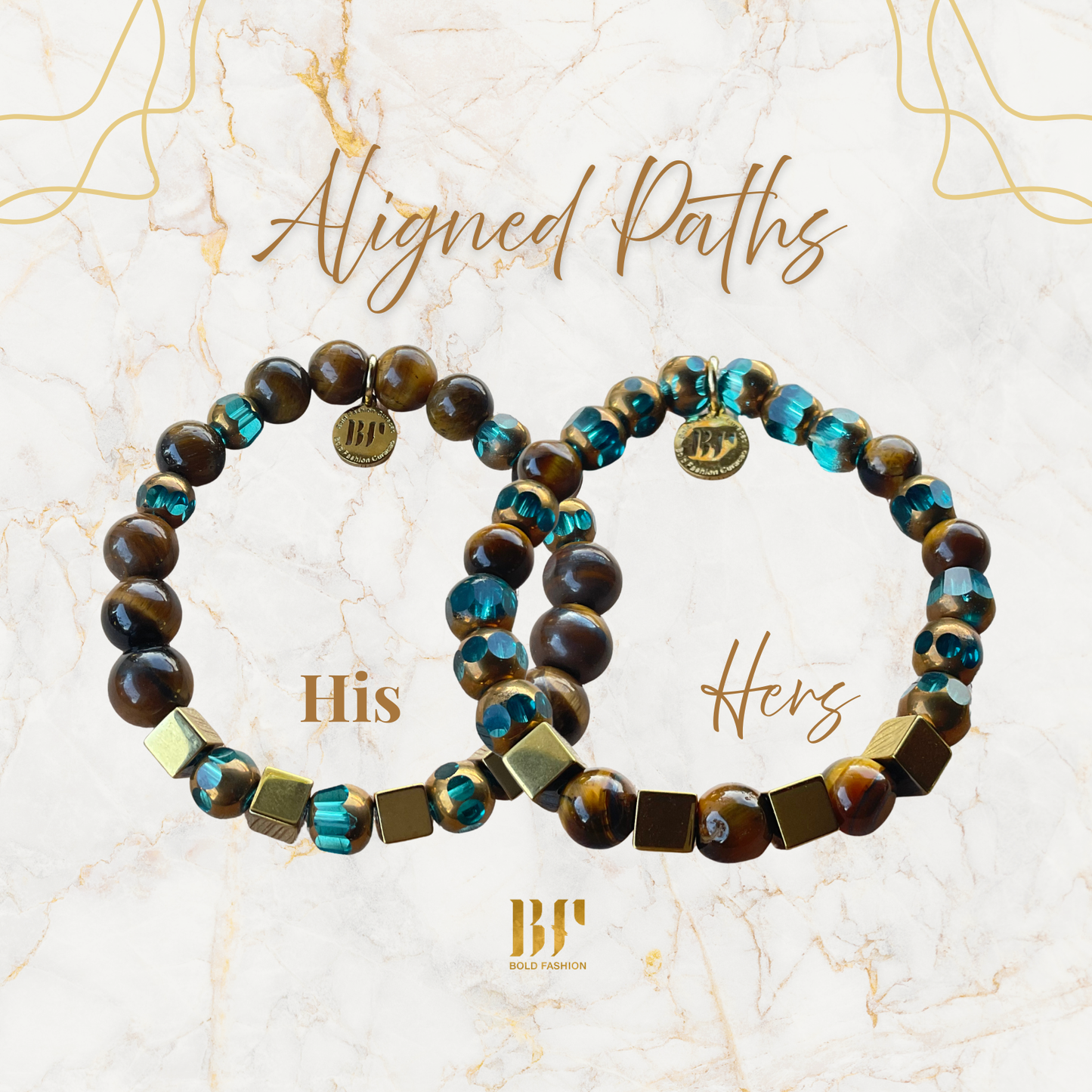 Aligned Paths bracelets