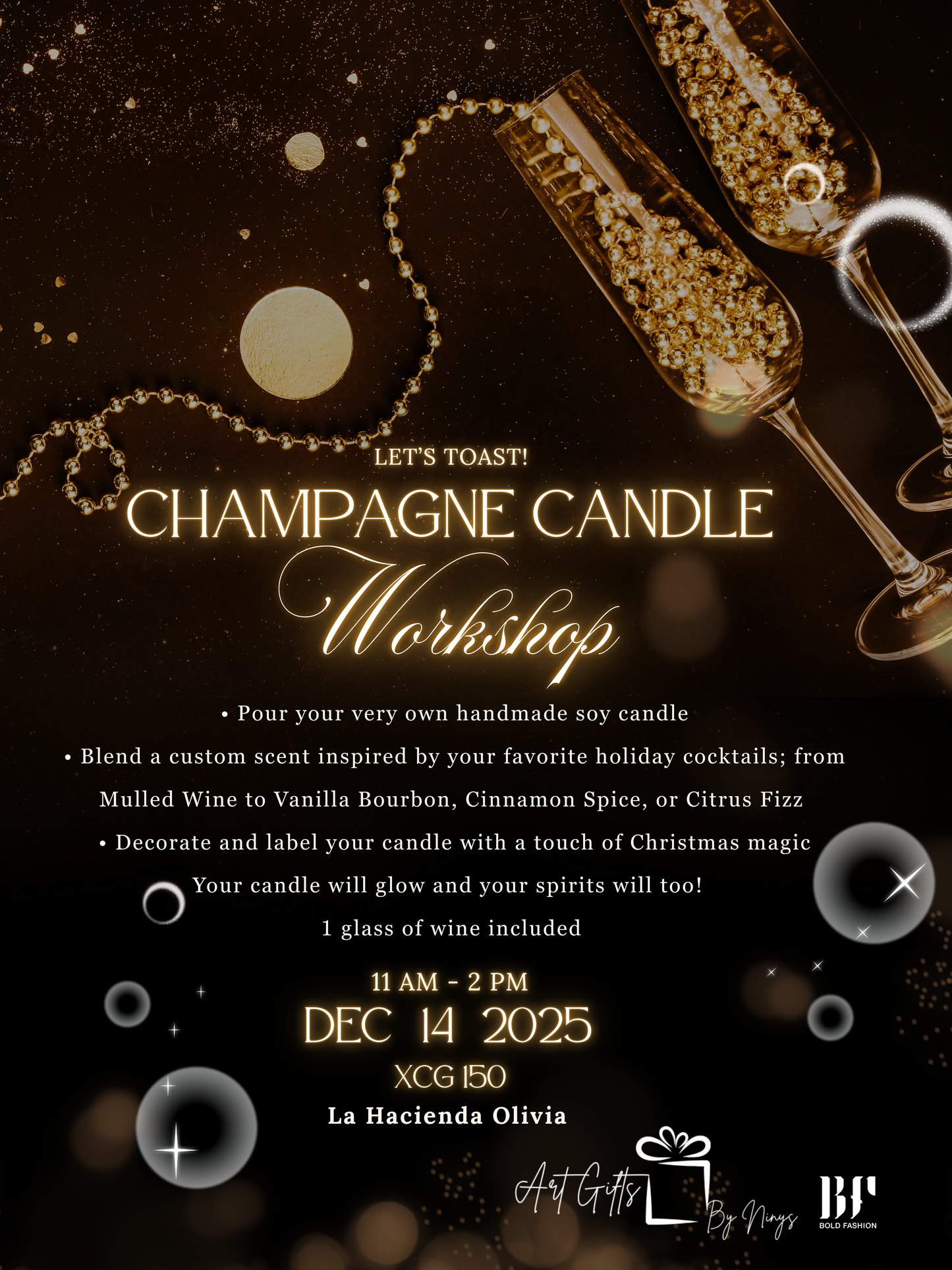 Champagne Toast Candle Workshop