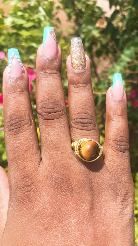 AMARI TIGER EYES RING